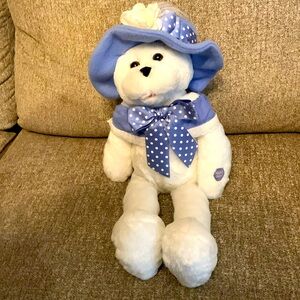 Chantilly Lane PBC Musical White Plush Bear 22" Sings John Denver’s Annie’s Song